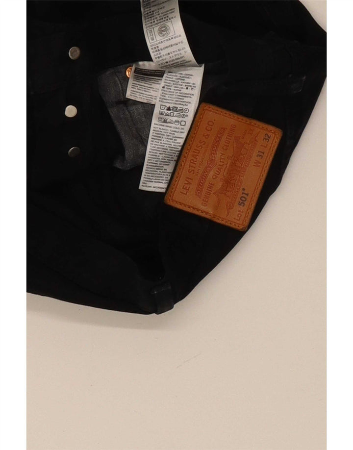 Levi's Herre 501 lige jeans W31 L32 sort bomuld