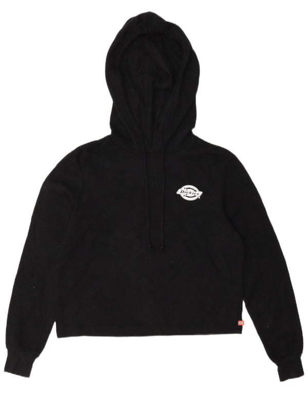Dickies Womens Crop Oversized Hoodie Jumper UK 10 Small Black Polyester