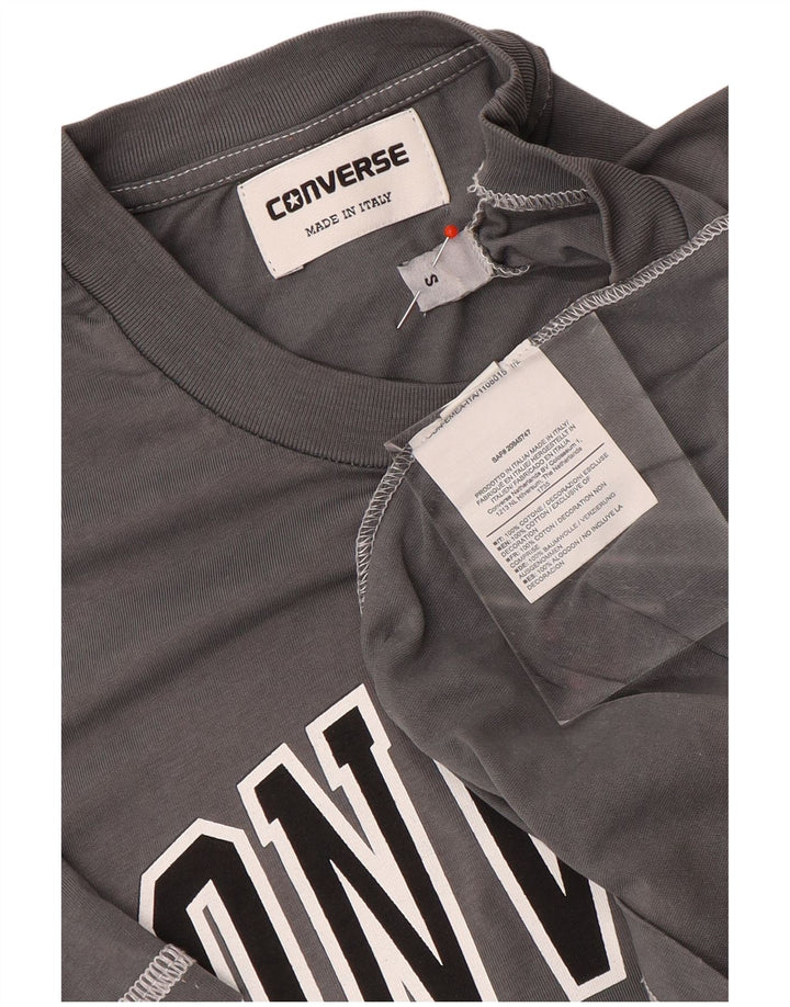 Converse grafisk t-shirt til mænd, lille grå bomuld