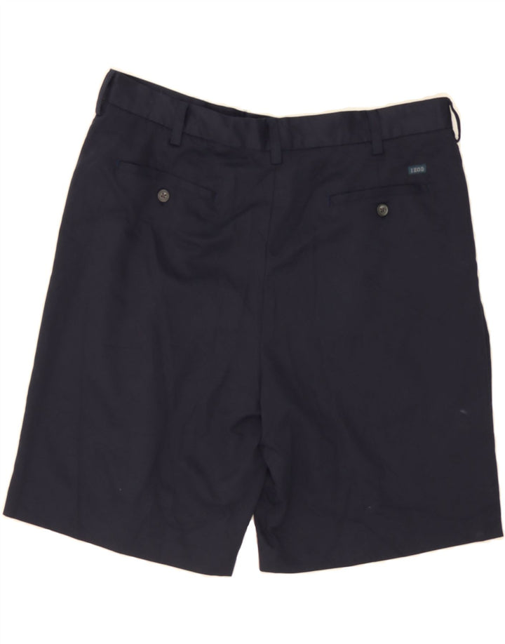 IZOD Mens Pegged Chino Shorts W38 XL Navy Blue Polyester Vintage Izod and Second-Hand Izod from Messina Hembry 