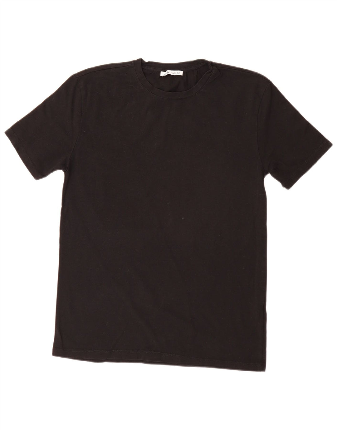 ZARA Womens T-Shirt Top UK 14 Large Black Cotton