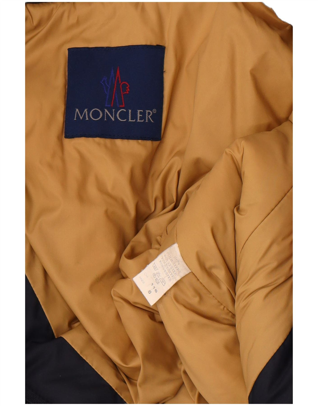 Moncler piger polstret frakke 5-6 år marineblå polyester
