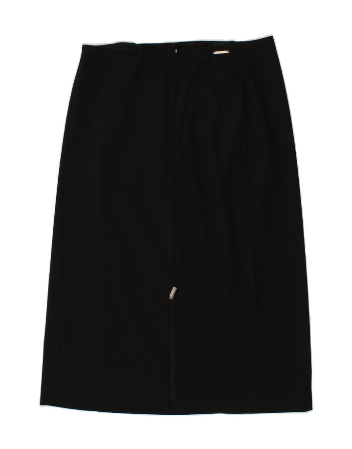 TRUSSARDI Womens Straight Skirt IT 48 XL W31  Black Polyester Vintage Trussardi and Second-Hand Trussardi from Messina Hembry 