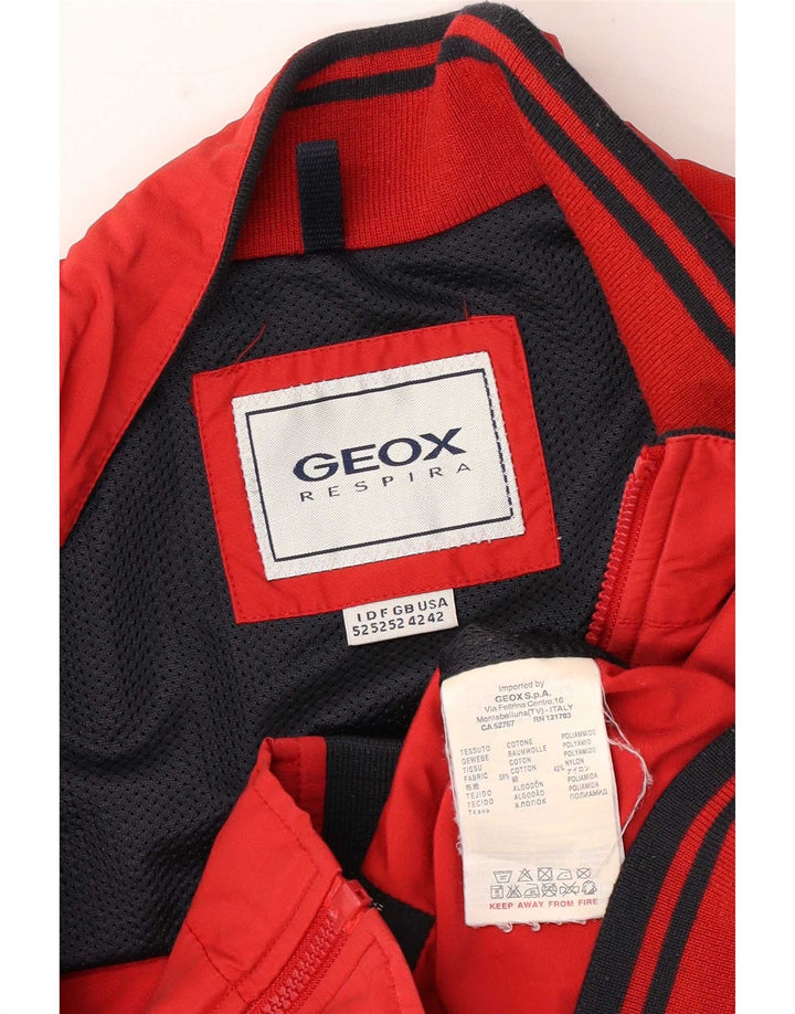 Geox Womens Bomber Jacket UK 42 XL Rød Bomuld