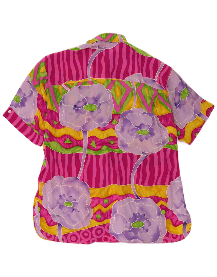 Mario Pucci Cecconi Dame Longline skjorte IT 44 Medium Multicolored Floral