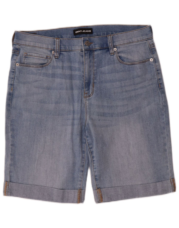 Dkny Dame Denim Shorts US 14 XL W32 Blå Bomuld