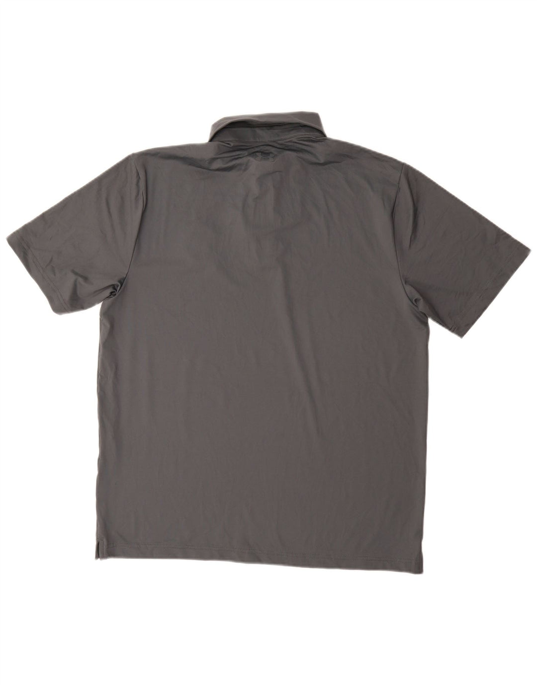 UNDER ARMOUR Mens Polo Shirt Large Grey Polyester