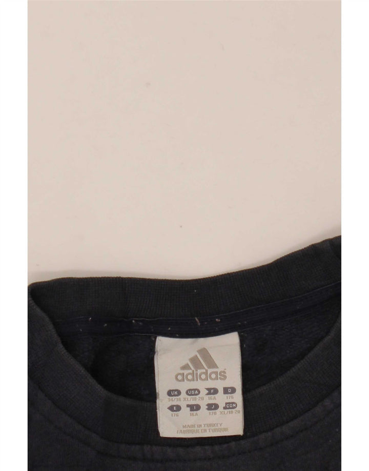 Adidas drenge grafisk sweatshirt trøje 15-16 år marineblå