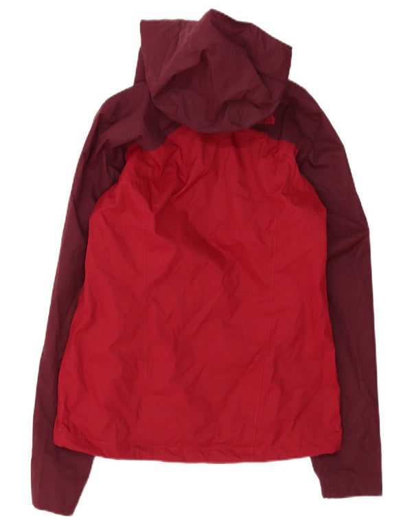The North Face Regnjakke med hætte til kvinder UK 6 XS Burgundy Colourblock