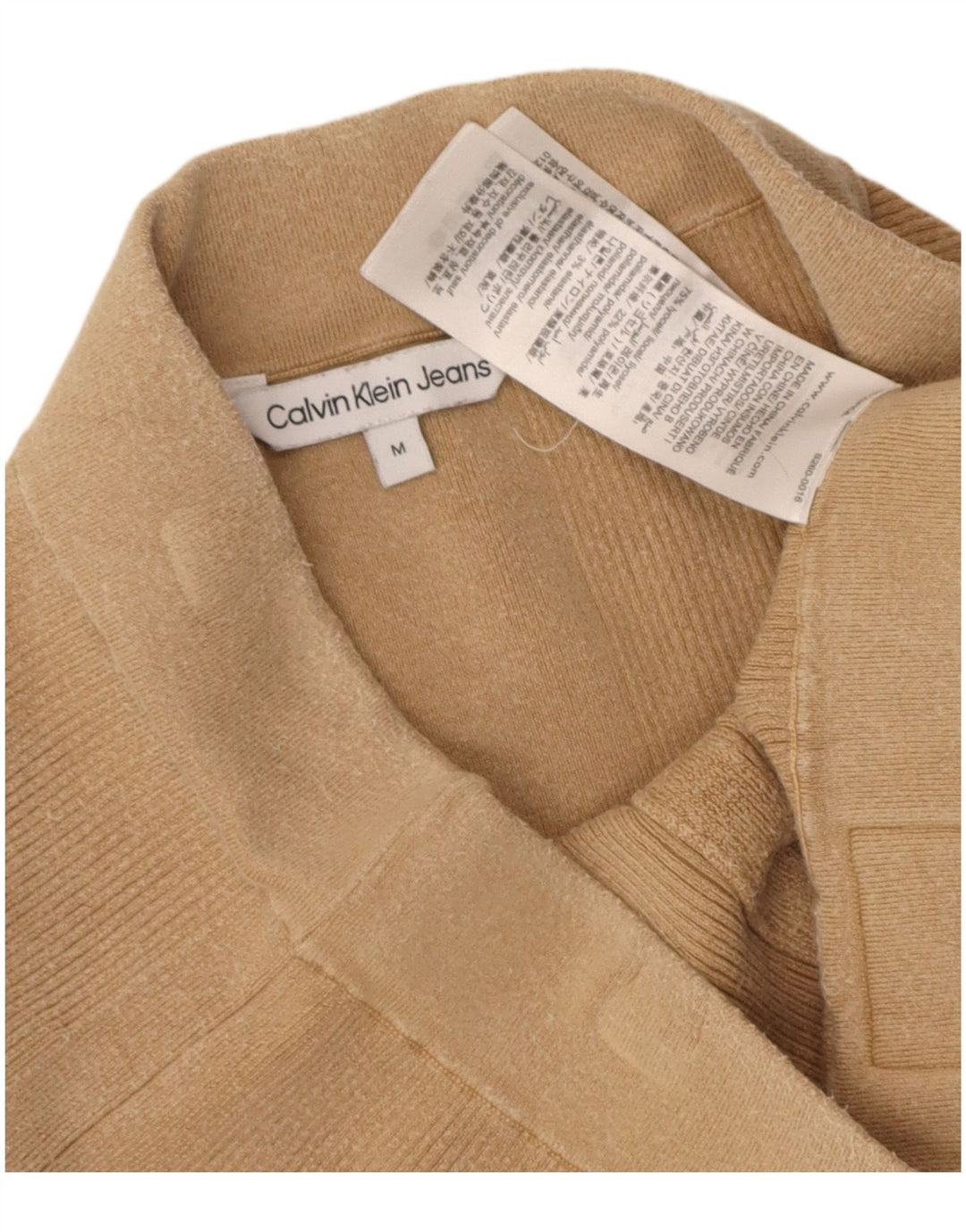 Calvin Klein Jeans Dame Strik Midi Nederdel Medium W28 Beige Lyocell