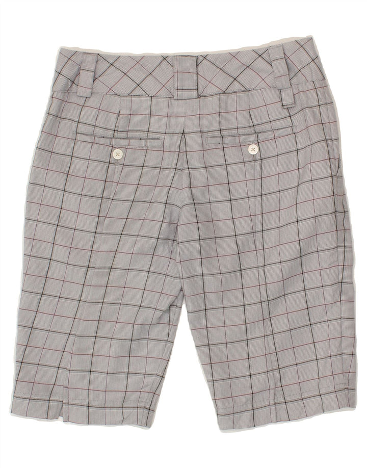 ADIDAS Womens Chino Shorts US 4 Small W27 Grey Check Polyester Vintage Adidas and Second-Hand Adidas from Messina Hembry 