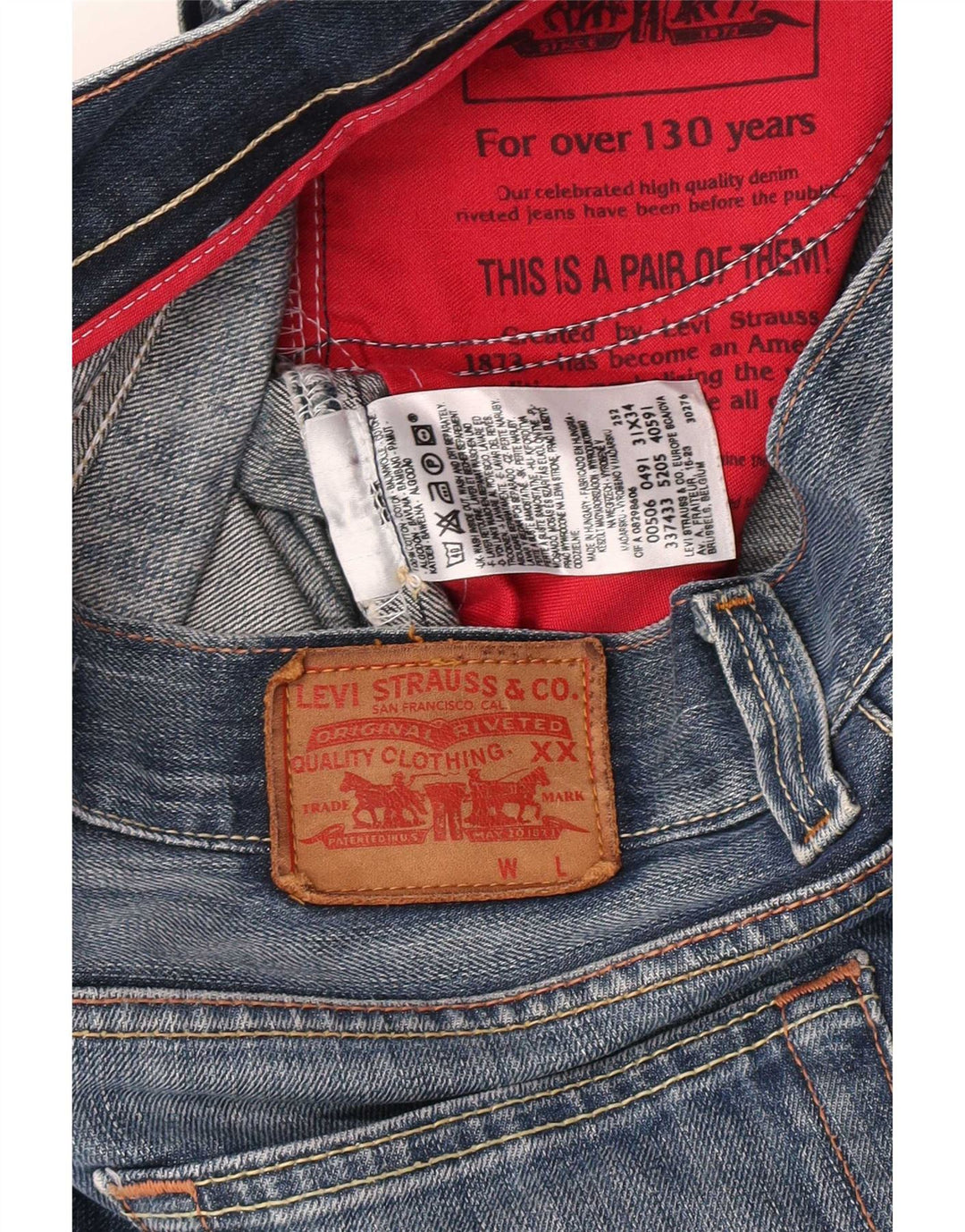 Levi's Herre 506 denimshorts W31 mellemblå bomuld