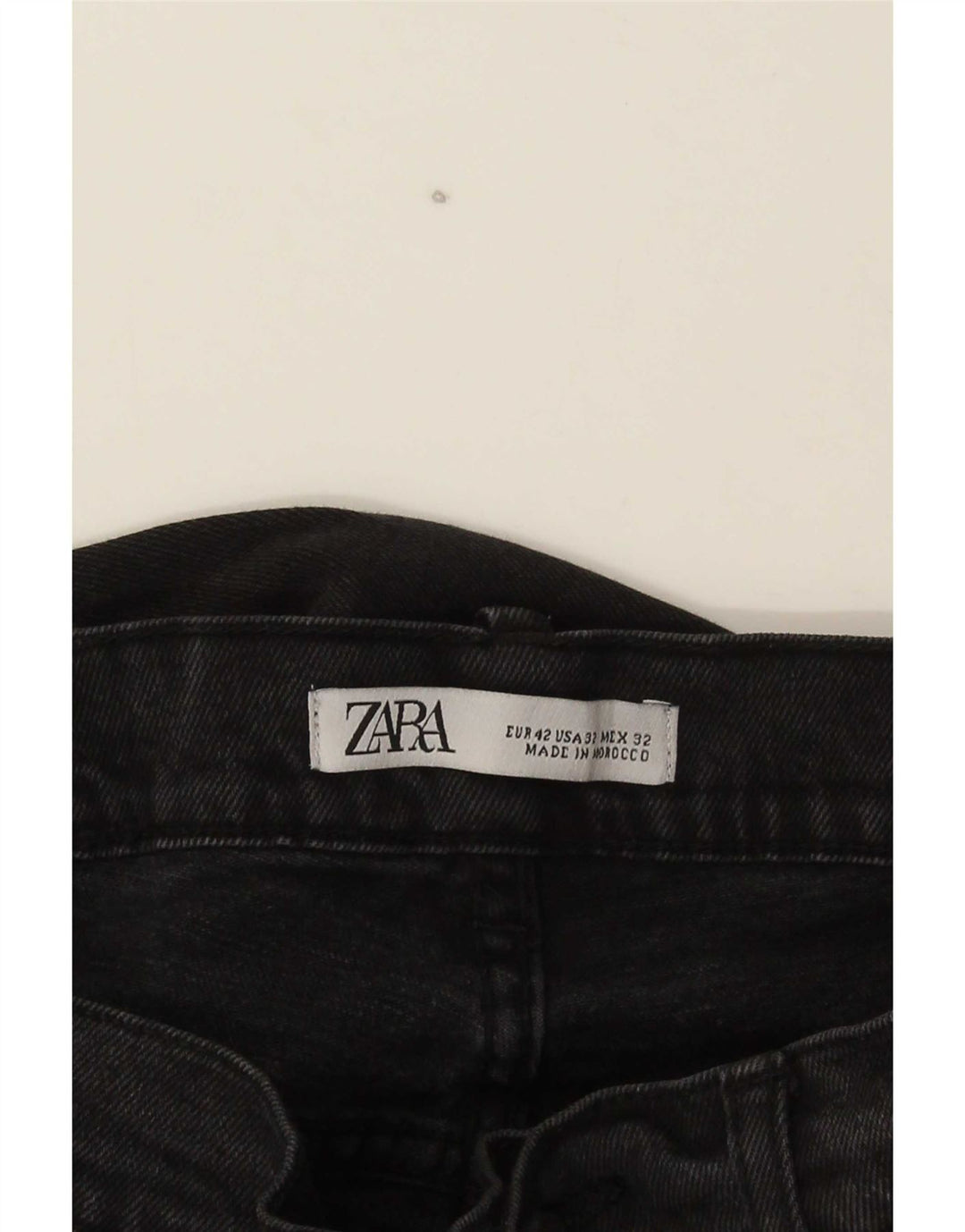 Zara Herre Slim Jeans EU 42 Large W32 L30 Sort Bomuld