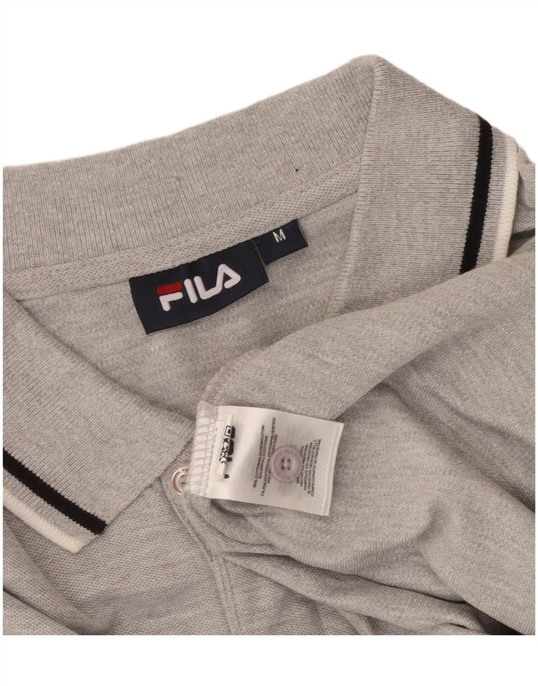 FILA Poloskjorte til mænd mellemgrå bomuld