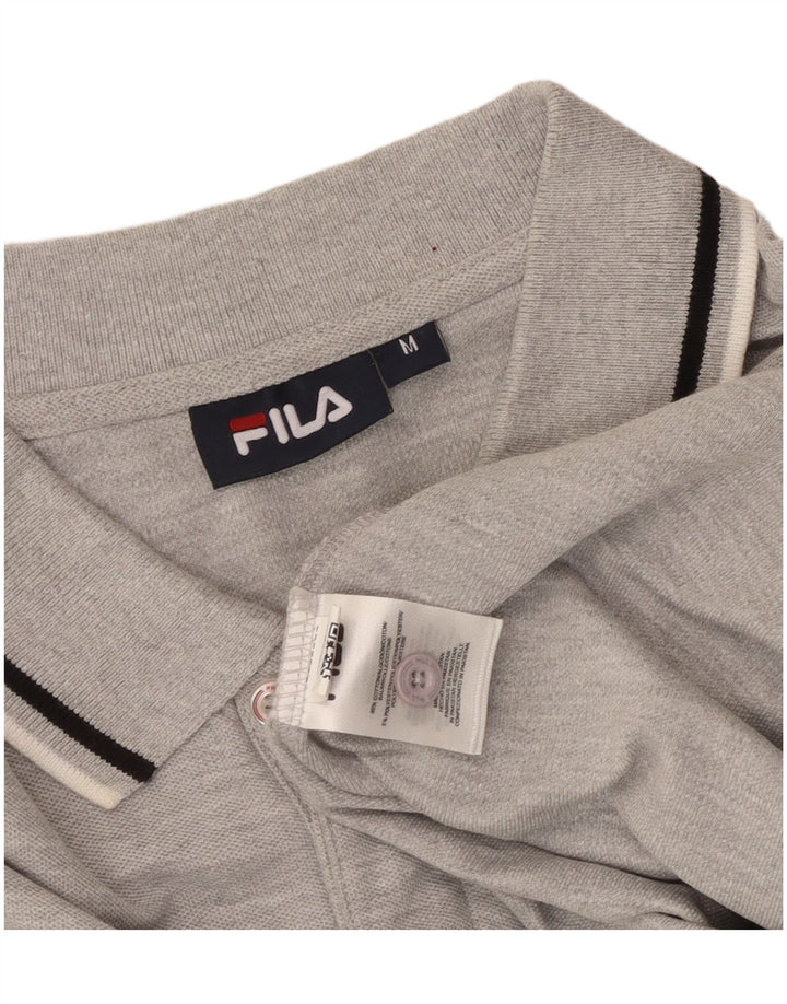 FILA Poloskjorte til mænd mellemgrå bomuld