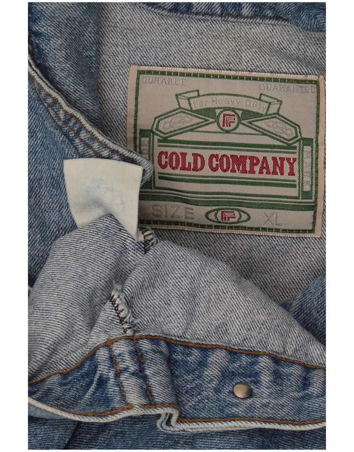 Vintage denimjakke til mænd UK 42 XL blå bomuld