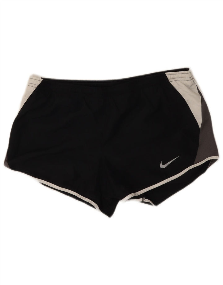 Nike Dame Dri Fit Sport Shorts UK 10 Small Black Polyester