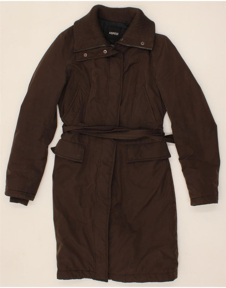 ASPESI Womens Padded Coat UK 16 Large Brown Polyester Vintage Aspesi and Second-Hand Aspesi from Messina Hembry 