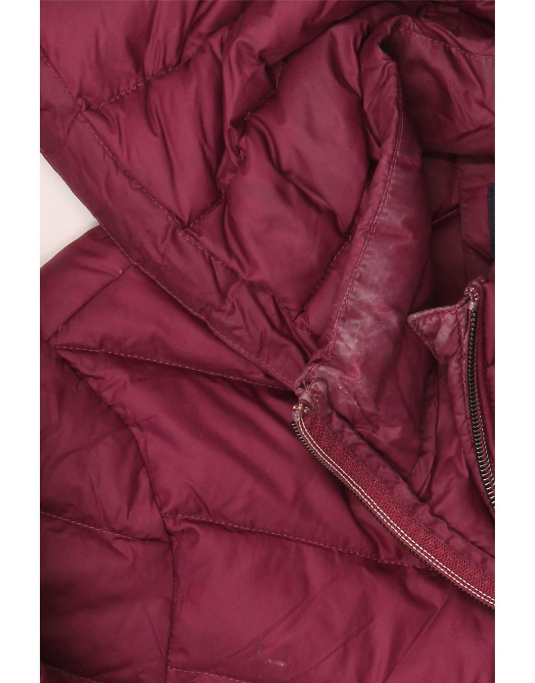 Marks & Spencer, polstret hættefrakke til kvinder, UK 12 Medium Bourgogne polyamid