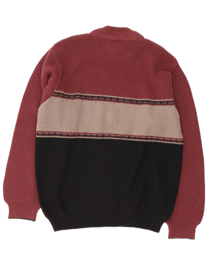 Stefanel Herre Turtle Neck Jumper Sweater Medium Multicolored Colourblock