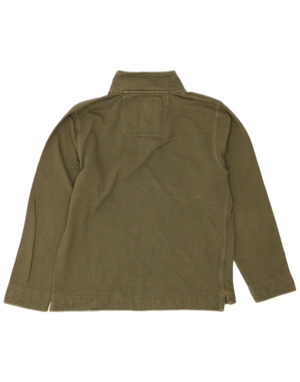 Besætningstøj Herre lynlås-hals sweatshirt Jumper Medium Khaki Bomuld