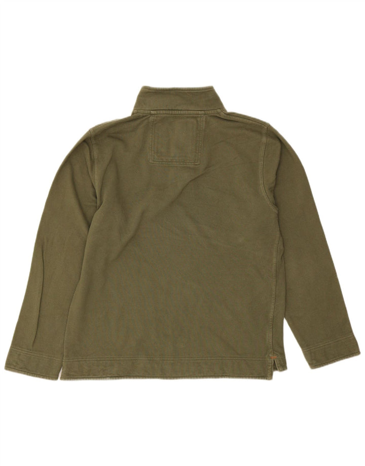 Besætningstøj Herre lynlås-hals sweatshirt Jumper Medium Khaki Bomuld