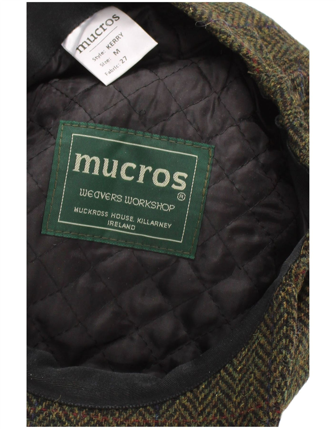 Mucros Weavers Herre Flad Cap Medium Khaki Sildebensuld Classic