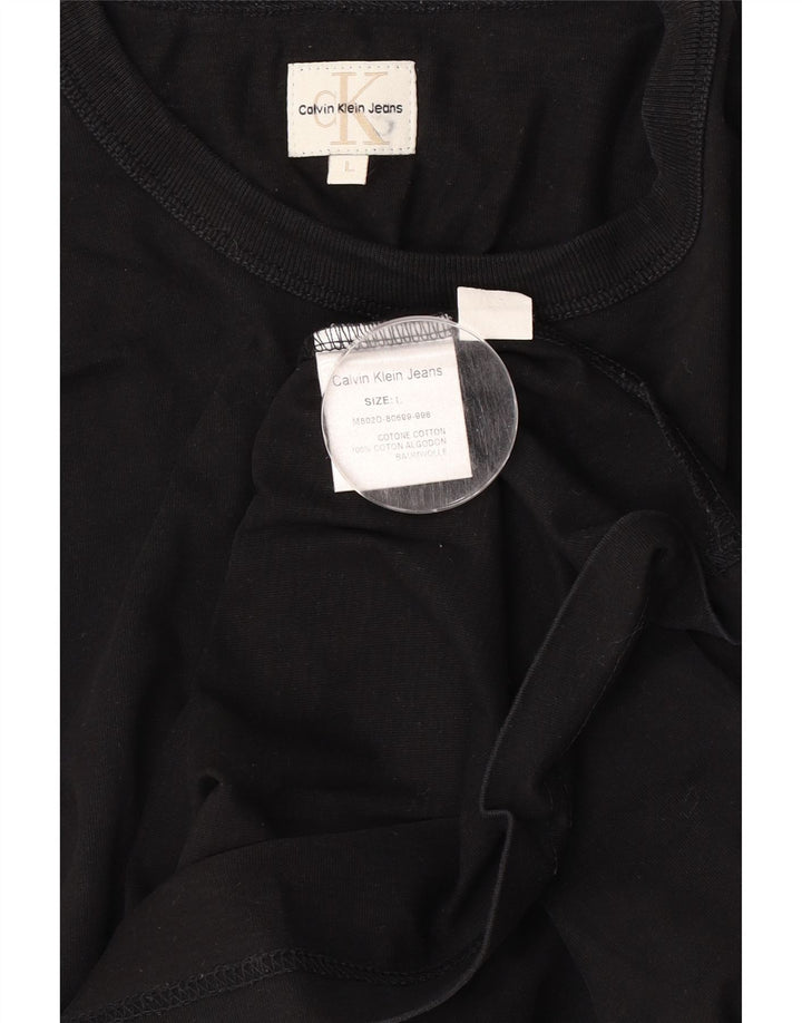 Calvin Klein Jeans Herre Grafisk Top Langærmet Stor Sort Bomuld