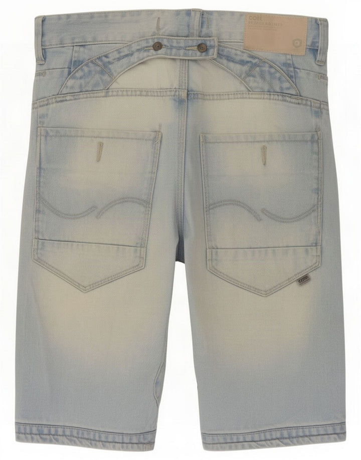 Jack & Jones Mens Cargo Denim Shorts Medium W32 Blue