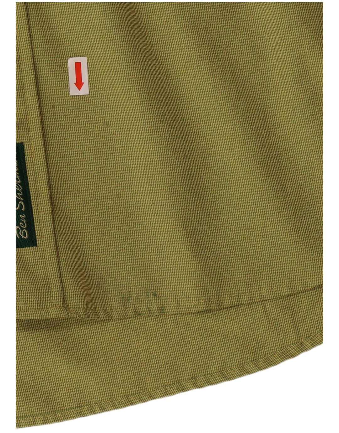 BEN SHERMAN Herreskjorte XL Grøn Houndstooth