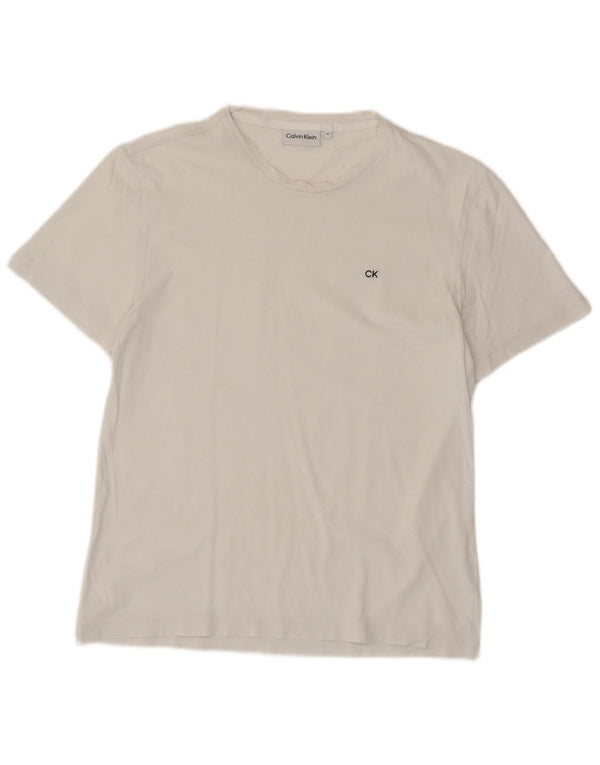 Calvin Klein Herre T-Shirt Top Medium White