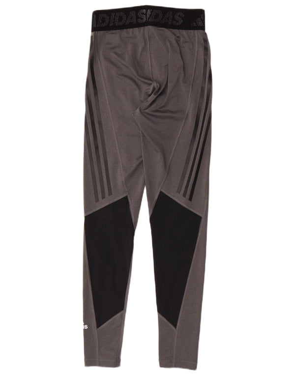 Adidas Dame Primegreen Graphic Leggings UK 8/10 Small Grey Colourblock