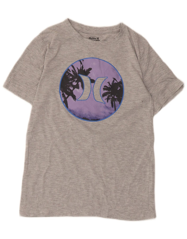 Hurley Boys Grafisk T-Shirt Top 12-13 År Grå Bomuld