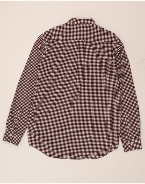 Gant herreskjorte str. 41/42 16 1/2 Large Burgundy Gingham Cotton