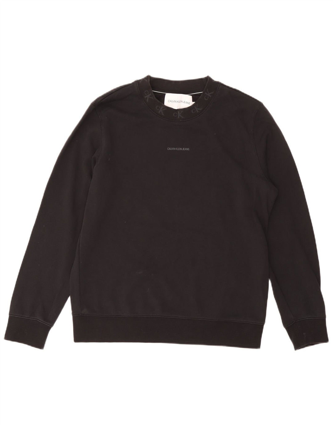 Calvin Klein Jeans Herre Grafisk Sweatshirt Jumper Stor Sort Bomuld
