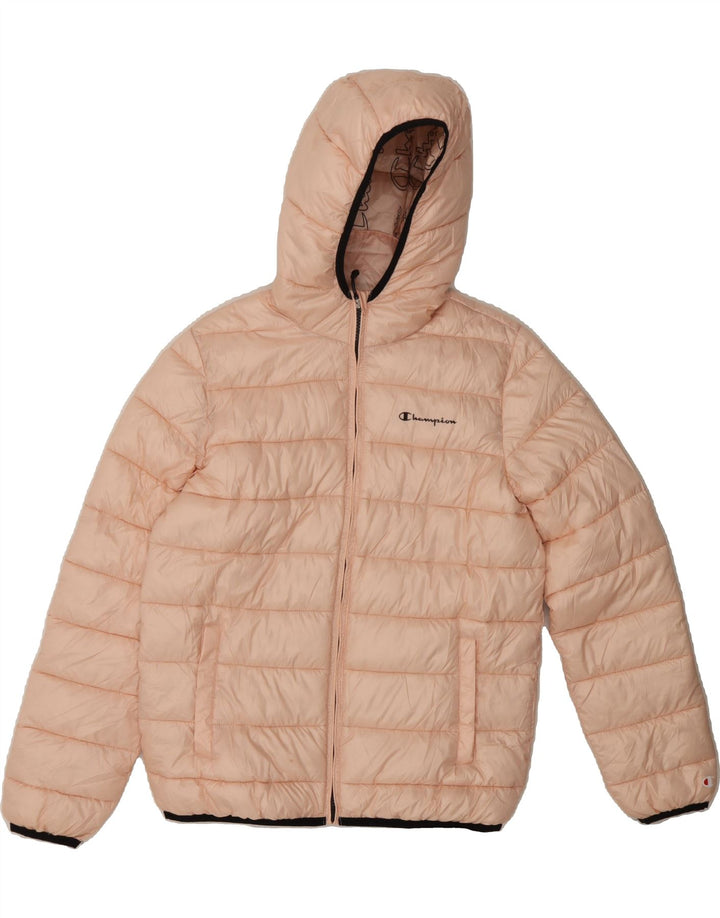CHAMPION Girls Padded Jacket 13-14 Years XL  Pink Polyester Vintage Champion and Second-Hand Champion from Messina Hembry 