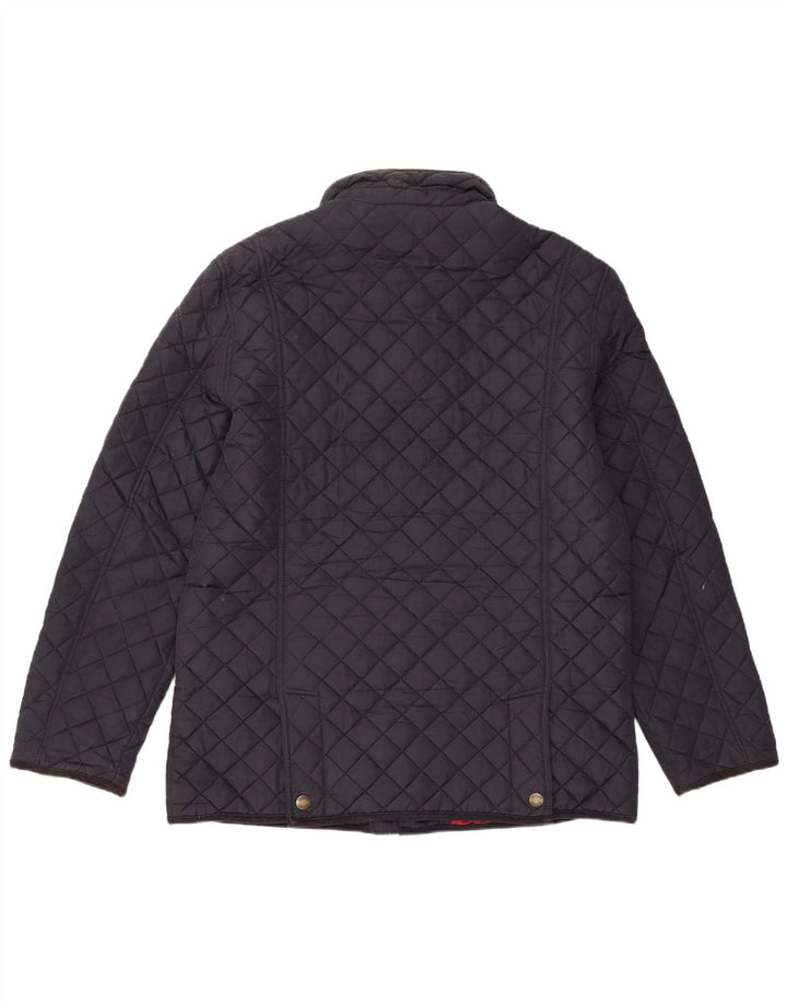 JOULES Mens Quilted Jacket UK 40 Large Navy Blue Polyester