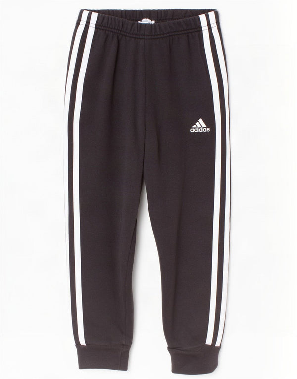 Adidas Drenge Træningsdragt Bukser Joggers 5-6 År Sort Bomuld