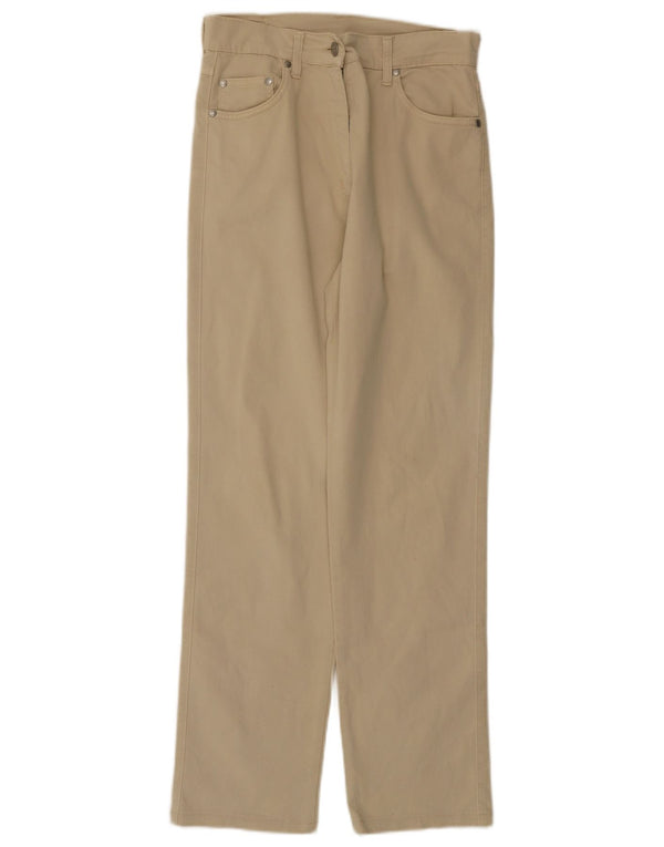 Vintage kvinders højtaljede fritidsbukser IT 46 Large W28 L29 Beige Bomuld
