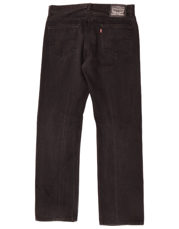 Levi's Straight Jeans til mænd W34 L34 Sort bomuld