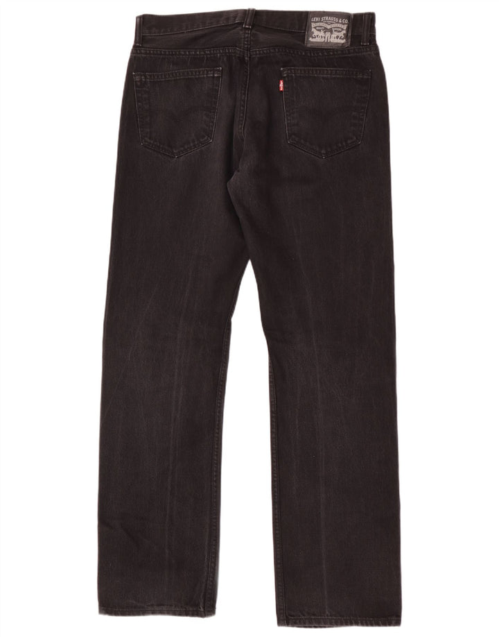 Levi's Straight Jeans til mænd W34 L34 Sort bomuld