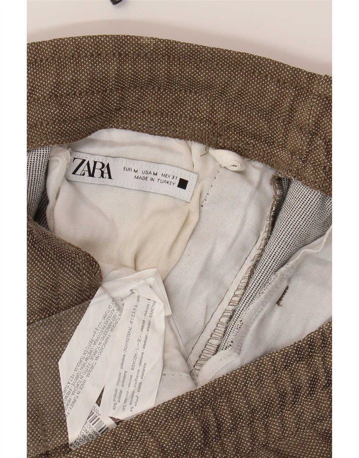 Zara Herre Slim Chino Bukser Medium W31 L28 Beige Polyester