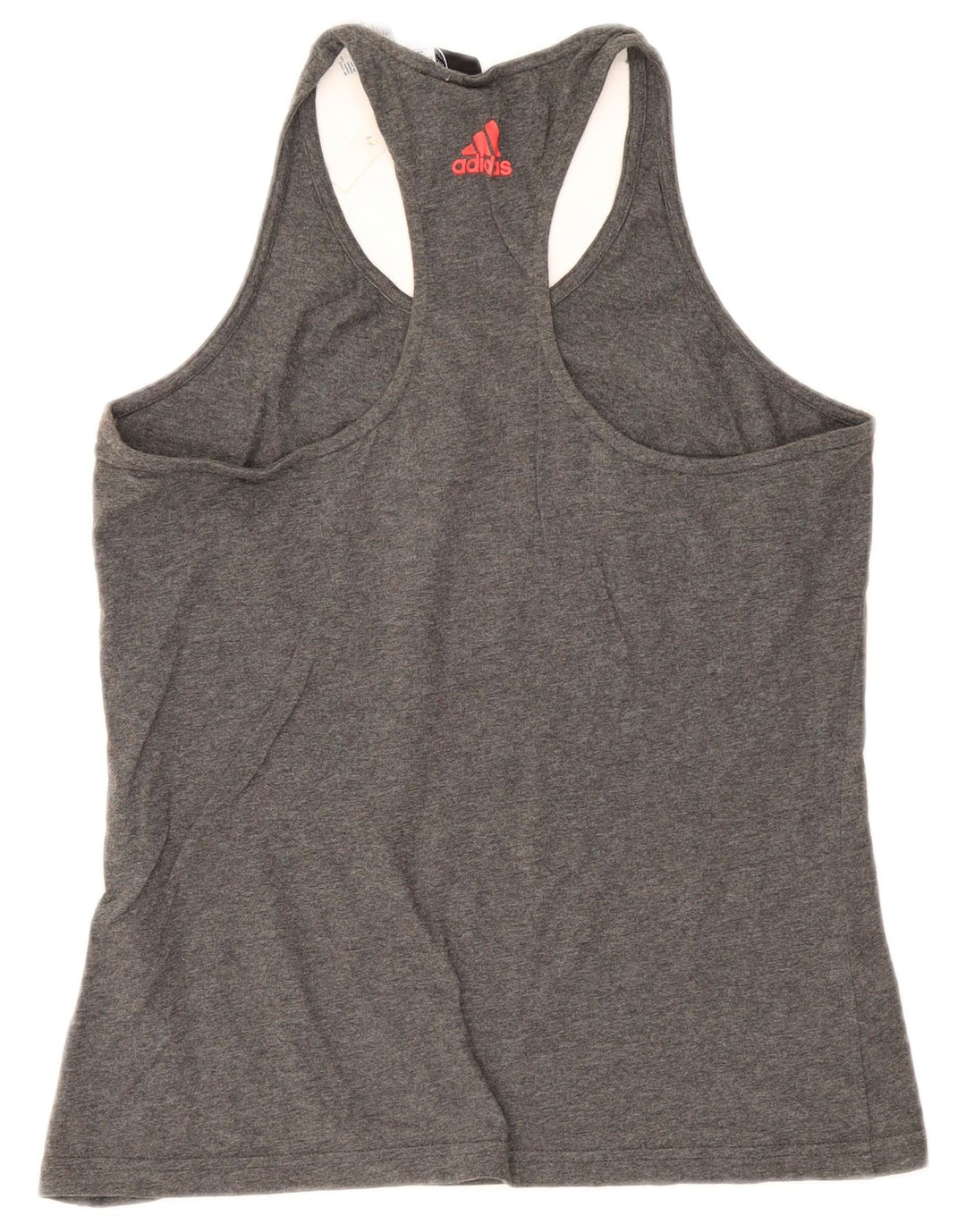 Adidas Dame Grafisk Vest Top UK 12/14 Medium Grey Bomuld