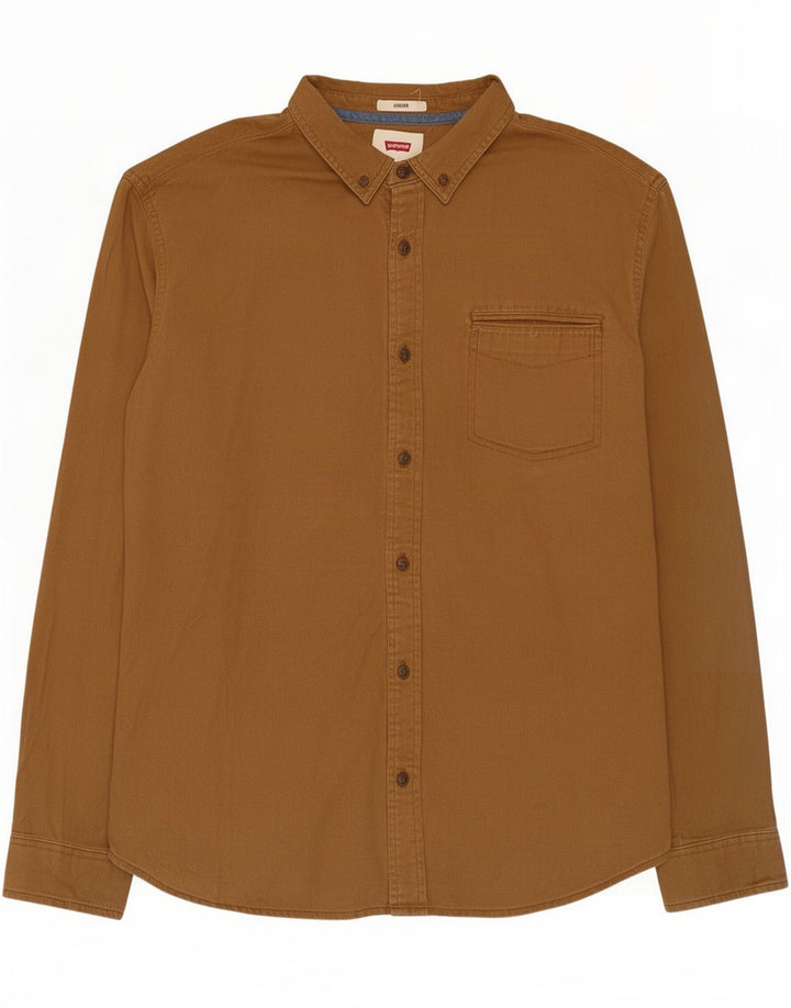 Levi's Stretch-skjorte til mænd, stor beige bomuld