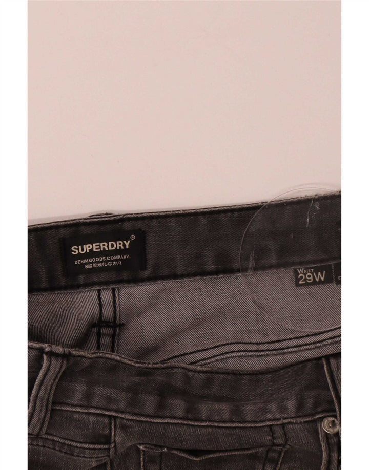 Superdry Slim denimshorts til mænd Små W29 grå bomuld