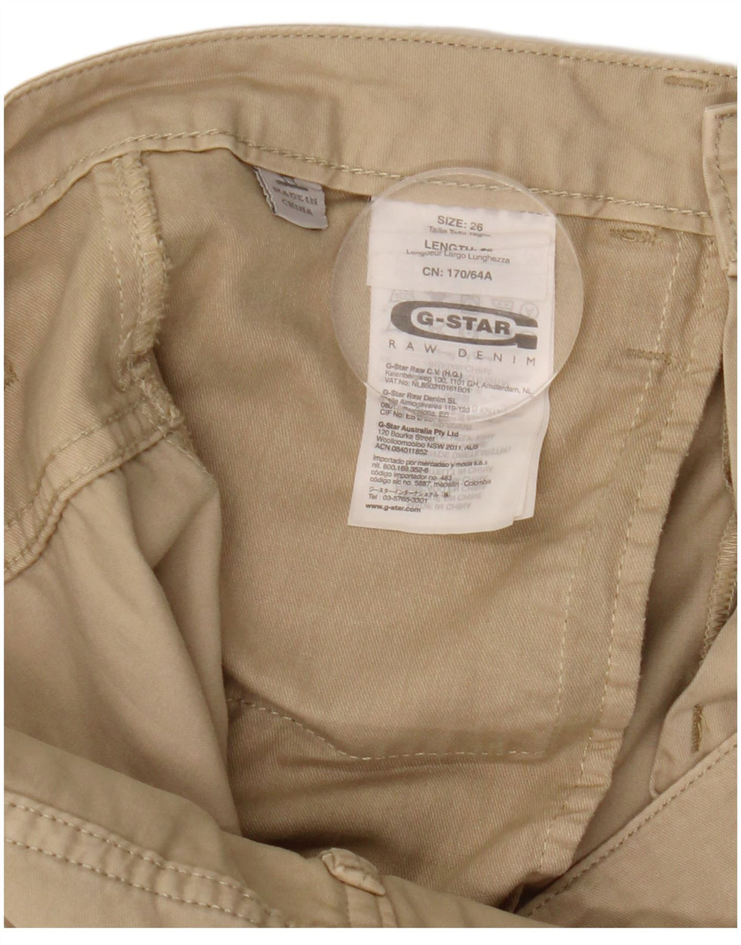 G-Star Dame joggerbukser W26 L32 Khaki Bomuld