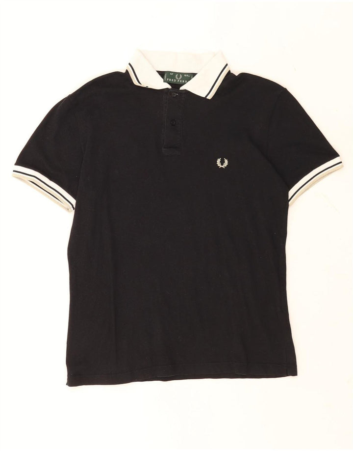 Fred Perry Herre poloshirt Medium Sort Colourblock Bomuld