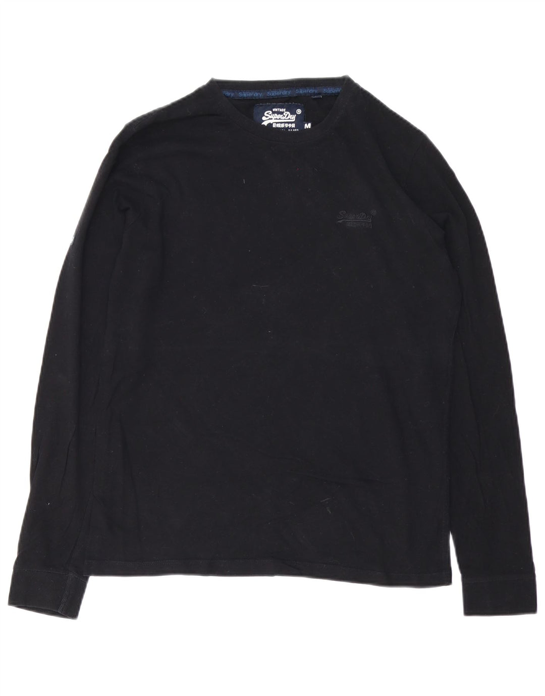 SUPERDRY Herre Top Langærmet Medium Sort Bomuld