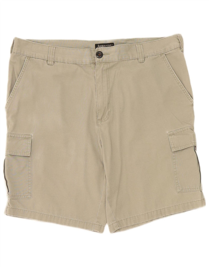Jeanagers Herre Cargo Shorts W38 XL Khaki Bomuld