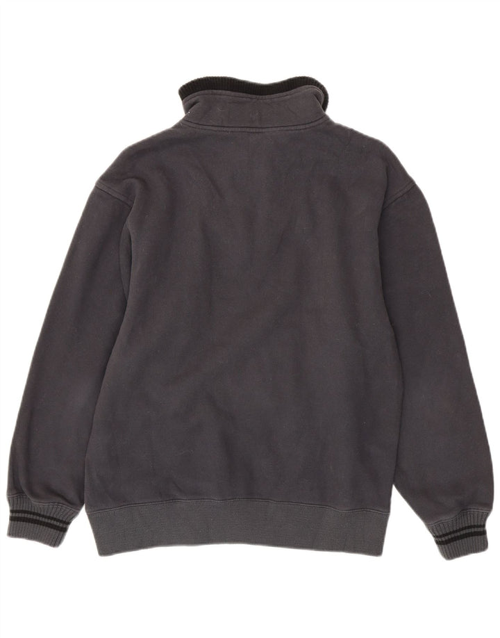 Champion Herre Zip Neck Sweatshirt Jumper lille grå bomuld